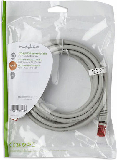 Nedis S/FTP Cat.6 (Gigabit) Cablu De Rețea Ethernet 3m Gri