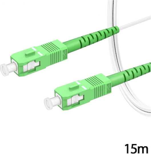 APC APC Optische Faser Kabel 15m Weiß