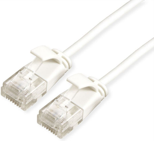 Roline U/UTP Kat.6a Ethernet Netzwerkkabel 0.3m Weiß