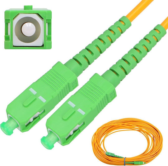 Extralink Optical Fiber Cable SC/APC-SC/APC 10m Yellow