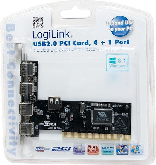 LogiLink PCI-Karte mit 5 USB 2.0 Anschlüssen