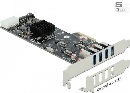 DeLock PCIe Erweiterungskarte mit SATA- und USB 3.2-Anschluss