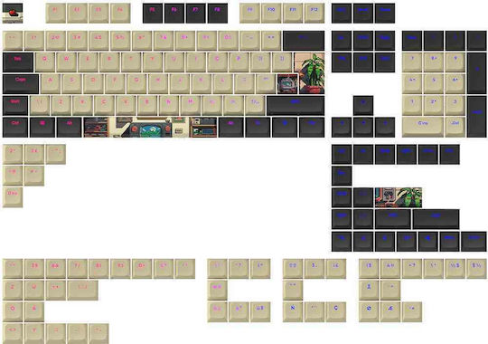 Dark Project DPKS177_ARC1_ISO&ANSI PBT Tastenkappen mit Layout ANSI & ISO 177 Stück