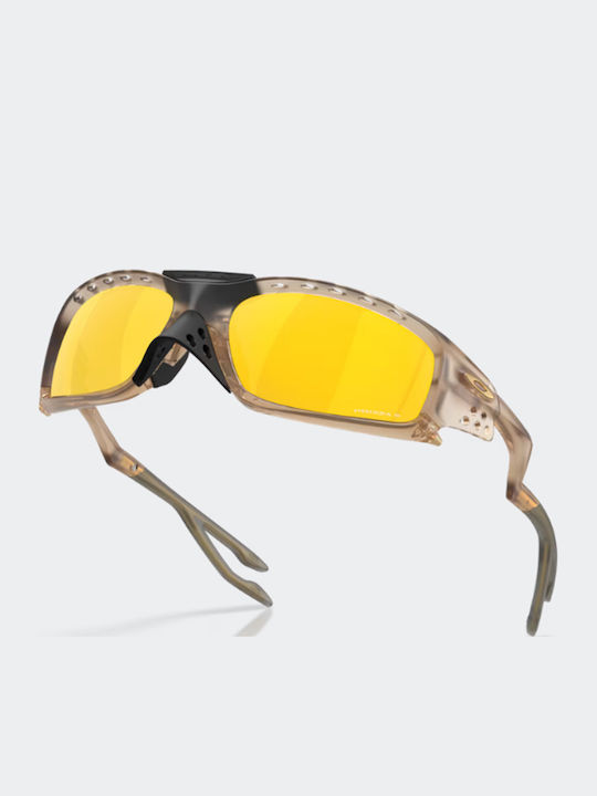 Oakley Plantaris Sq Унисекс Слънчеви Очила с Бежова Рамка и Бежови Стъкла
