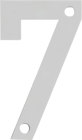 Metalor Hausnummer 7 in Silber Farbe 9cm 123-A007