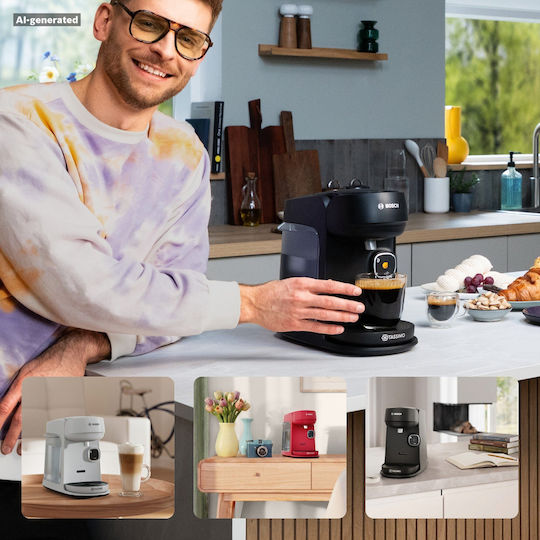 Bosch Harmony Plus Espressor pentru capsule Tassimo cu presiune de 3.3bar Gri