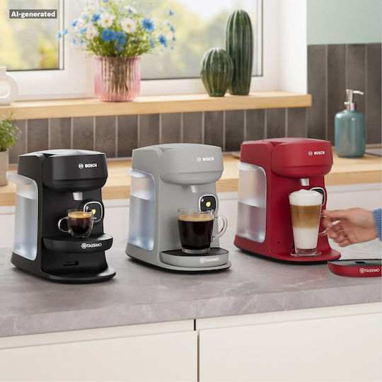 Bosch Harmony Plus Espressor pentru capsule Tassimo cu presiune de 3.3bar Gri