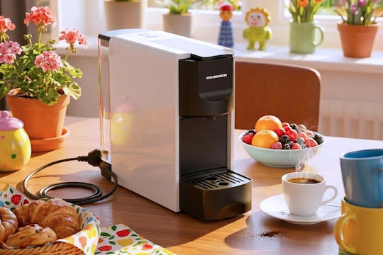 Heinner Espressor pentru Capsule Nespresso cu Presiune de 20 bar Albă