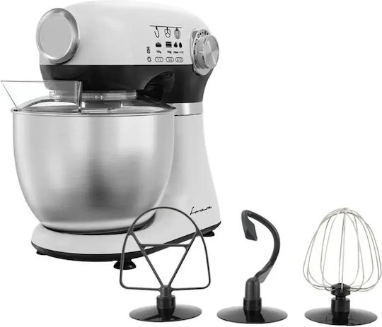 Fram Mixer Planetar 1000W cu Bol Din Inox 5lt Albă