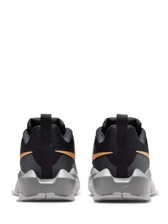 Kinder Sportschuhe Basketball mit Schnürsenkeln Schwarz