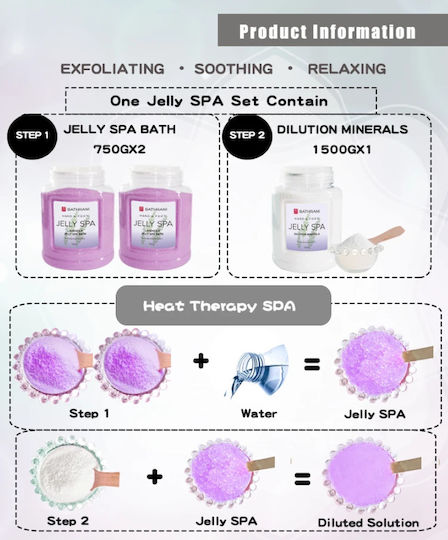 Jelly Spa Bath Hand & Foot Kit Мента Евкалипт & Разреждане Минерали 3бр