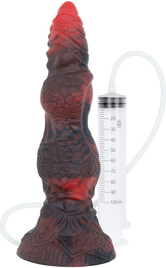 Erdpörtform Realistisch Dildo mit Saugnapf und Ejakulierende Rot