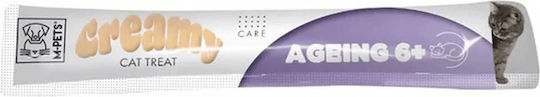 M-pets Cat Cream Duck Salmon Ageing 6+ 4x15gr