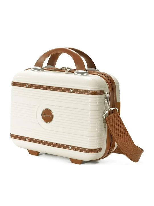 Benzi Hard Beige Travel Suitcases Set of 2 Pieces