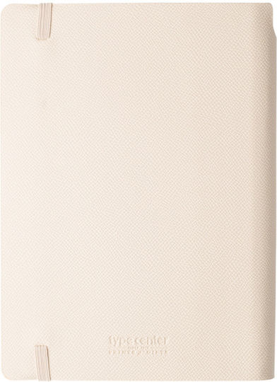 Type Center Daily Agenda A5 2027 White Leather 14x20.5cm (with Personalization)