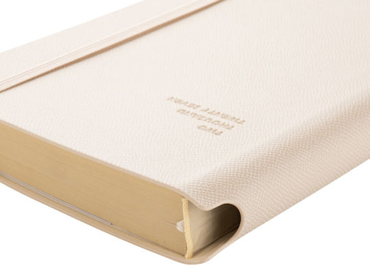 Type Center Daily Agenda A5 2027 White Leather 14x20.5cm (with Personalization)