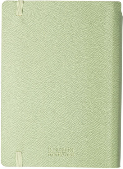 Type Center Daily Agenda A5 2027 Green Leather 14x20.5cm with Personalization