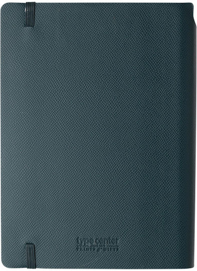 Type Center Daily Agenda A5 2027 Petrol Blue Leather 14x20.5cm (with Personalization)
