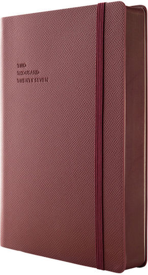 Type Center Daily Agenda A5 2027 Burgundy Leather 14x20.5cm (with Personalization)