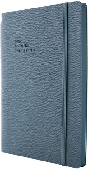 Type Center Εβδομαδιαία Ατζέντα A5 2027 Μπλε Δερμάτινη 14x20.5εκ. (με Προσωποποίηση)