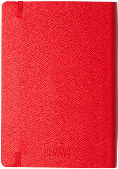 Type Center Ημερήσια Ατζέντα A5 2027 Κόκκινη Δερμάτινη 14x20.5εκ. (με Προσωποποίηση)