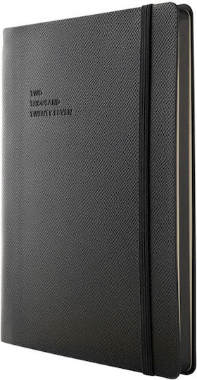 Type Center Εβδομαδιαία Ατζέντα A5 2027 Μαύρη Δερμάτινη 14x20.5εκ. (με Προσωποποίηση)