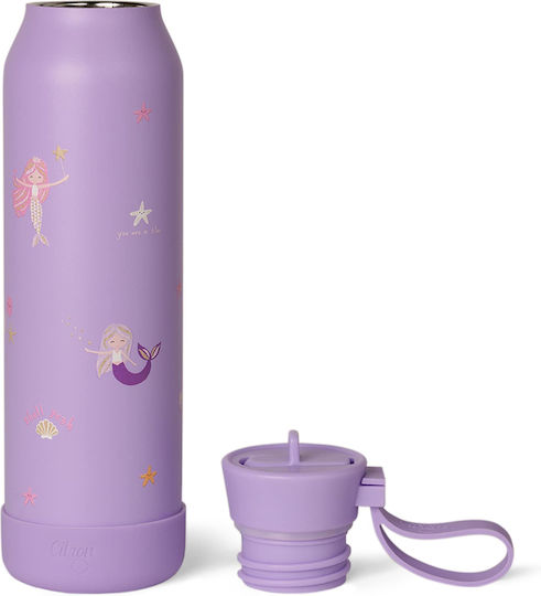 Citron Rostfreier Stahl Kinder Trinkflasche Thermos mit Stroh Mehrfarbig 500ml