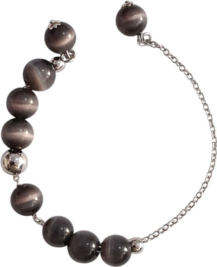 Kalliopi Silver Kalliopi Silver Sorgenperlen mit 10 Perlen Länge 25cm Grau