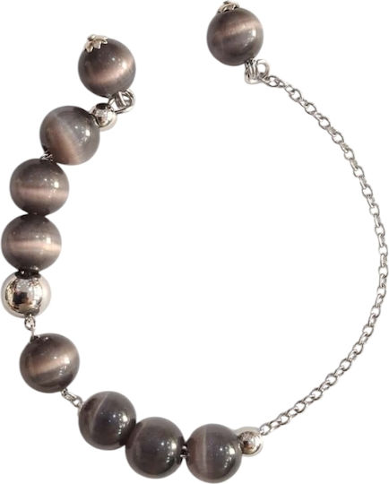 Kalliopi Silver Kalliopi Silver Sorgenperlen mit 10 Perlen Länge 25cm Grau