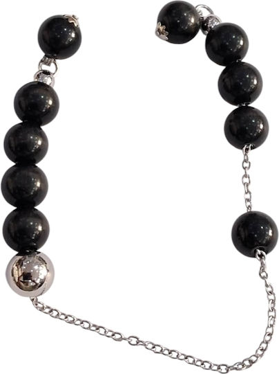 Kalliopi Silver Begleri mit 10 Perlen aus Onyx Länge 24cm
