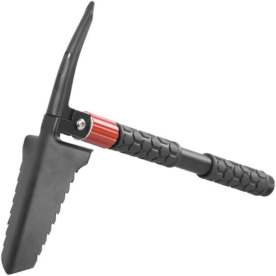 SGTT Lopată tactică pliabilă multifuncțională 8 funcții aprinzător de foc cremene spargător de sticlă husă de transport camping pescuit drumeții 36 cm