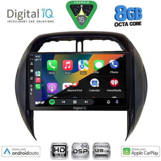 Digital IQ Автомобилна Аудио Система за Toyota RAV 4 2000-2006 с Clima (Bluetooth/USB/WiFi/GPS/Apple CarPlay/Android Auto) с Touch Screen 9"