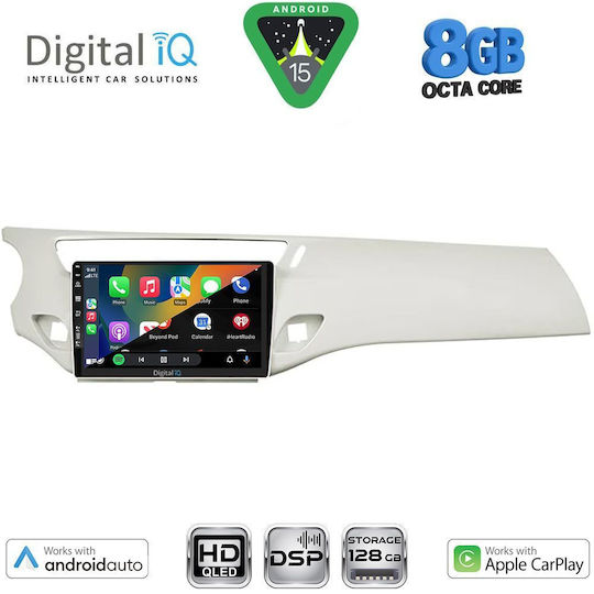Digital IQ Автомобилна Аудио Система За Citroen C3 / DS3 2009-2016 (Bluetooth/USB/Wi-Fi/GPS/Apple CarPlay/Android Auto) С Touch Screen 9"