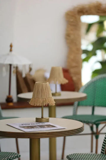 SteweHome Vintage Lămpi de masă LED cu Abajur Bej și Bază Aurie SteweHome Vintage Lămpi de masă LED cu Abajur Bej și Bază Aurie