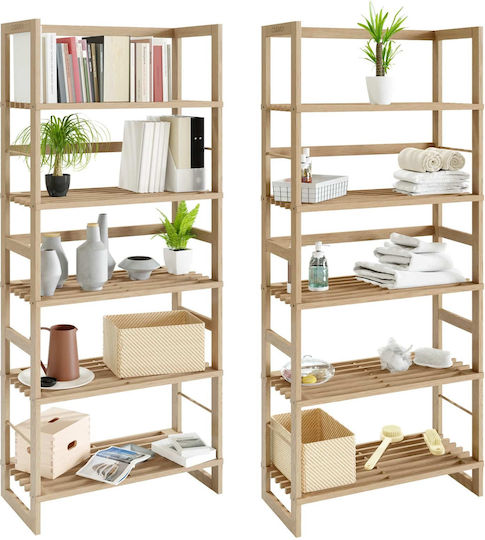 Bibliotecă Natural 58x27x136cm