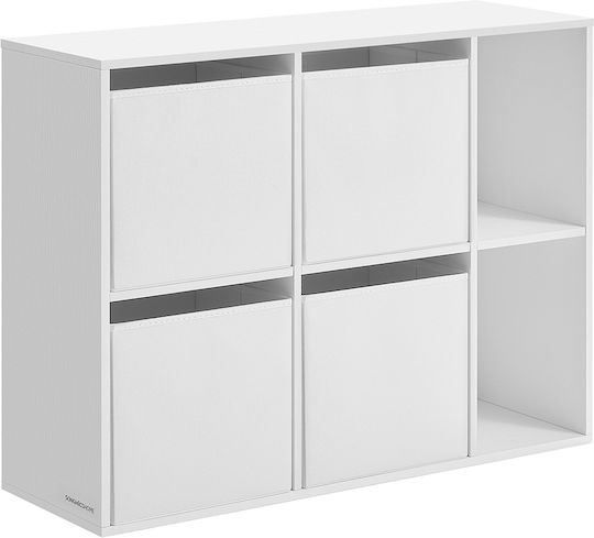 Bibliotecă Albă 83x27x92cm