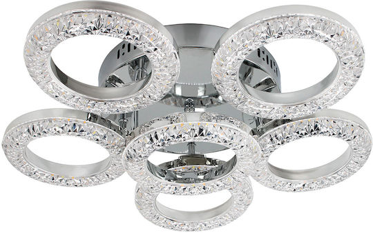 Keskor Plafonieră De Tavan 50cm Argintie Cu LED Integrat