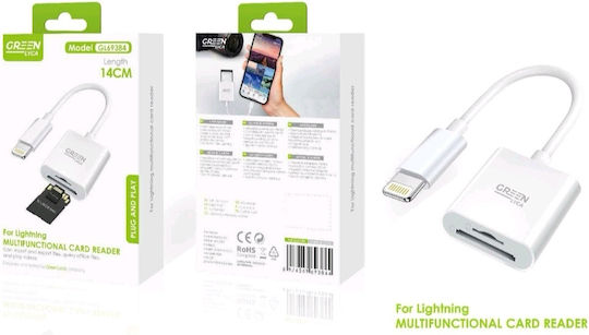 Green Lyca Kartenleser Blitzschlag SD-Karte Micro SD Weiß