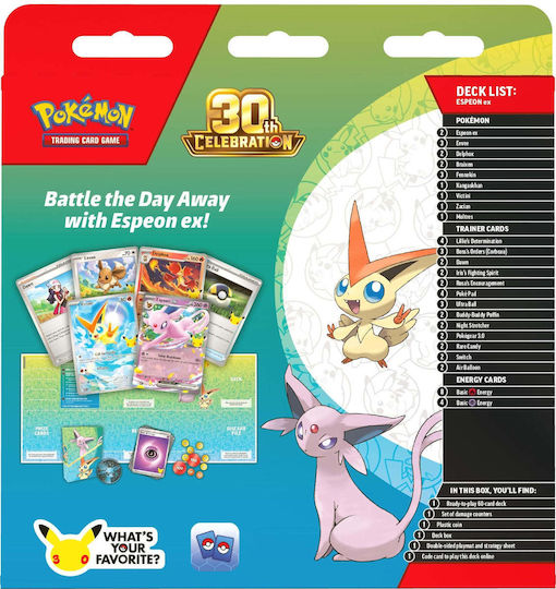 Pokemon Battle Deck Espeon ex - Umbreon ex 30th Celebration Diverse Modele