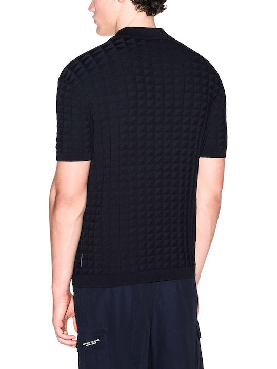 Armani Exchange Polo Herrenbluse Kurzarm Blaue
