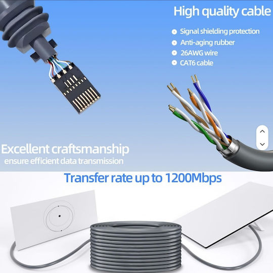 Starlink Gen 3 V3 High Speed Ethernet Cable 46m 150ft Waterproof 26awg Grey 27-88911