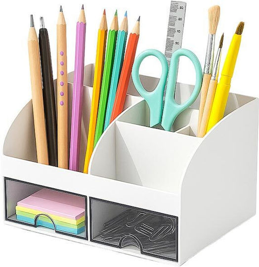 Sertar de Birou din Plastic 14x12x21cm Alb