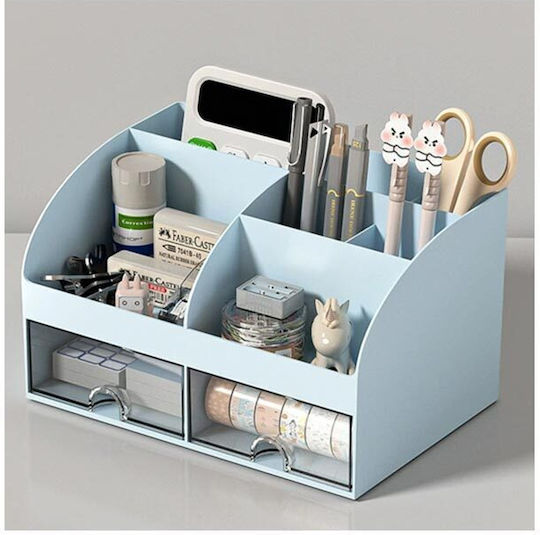 Sertar de birou din plastic 14x12x21cm Albastru deschis