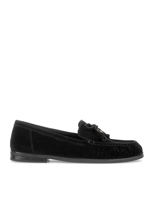 Loafers Dama Din Piele În Culoare Neagră