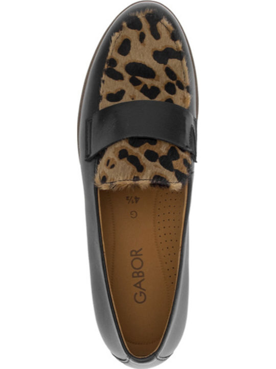 Δερμάτινα Γυναικεία Loafers σε Μαύρο Χρώμα