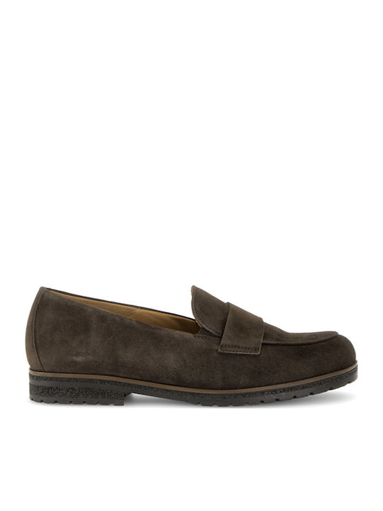 Δερμάτινα Γυναικεία Loafers σε Καφέ Χρώμα