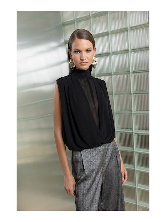 Women's Blouse Black 27405-1-BLACK