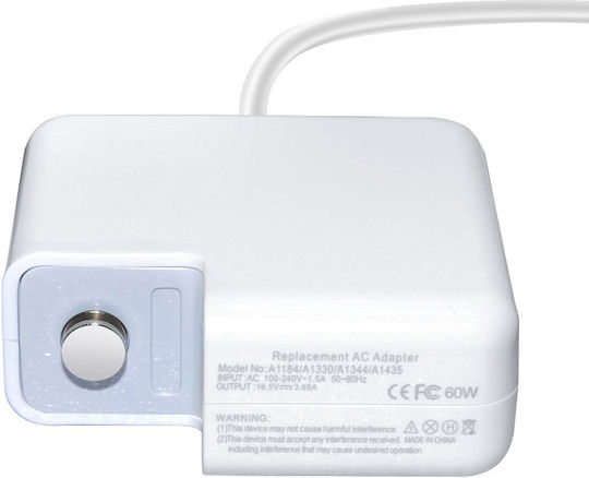Захранващ адаптер за лаптопи Apple A1181 A1184 A1185 A1188 A1268 A1278 A1342 A1344 A1330 A1322 A1280 A1435 16.5v/3.65a 60w Magsafe жак