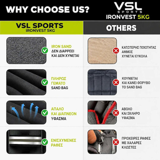 VSL Sports Жилетка с Тегло 5 кг