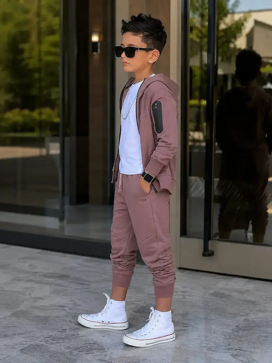 Kids Set with Pants 3 Pieces Brown